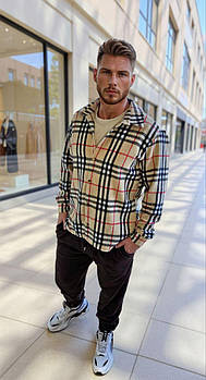 Чоловіча байкова сорочка у клітинку