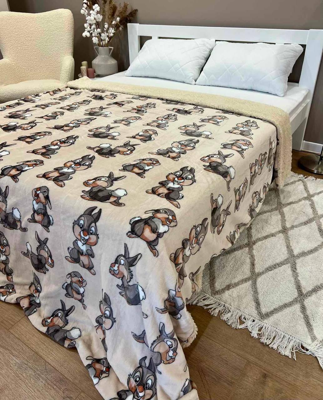 Плед на овчині Півтораспальний