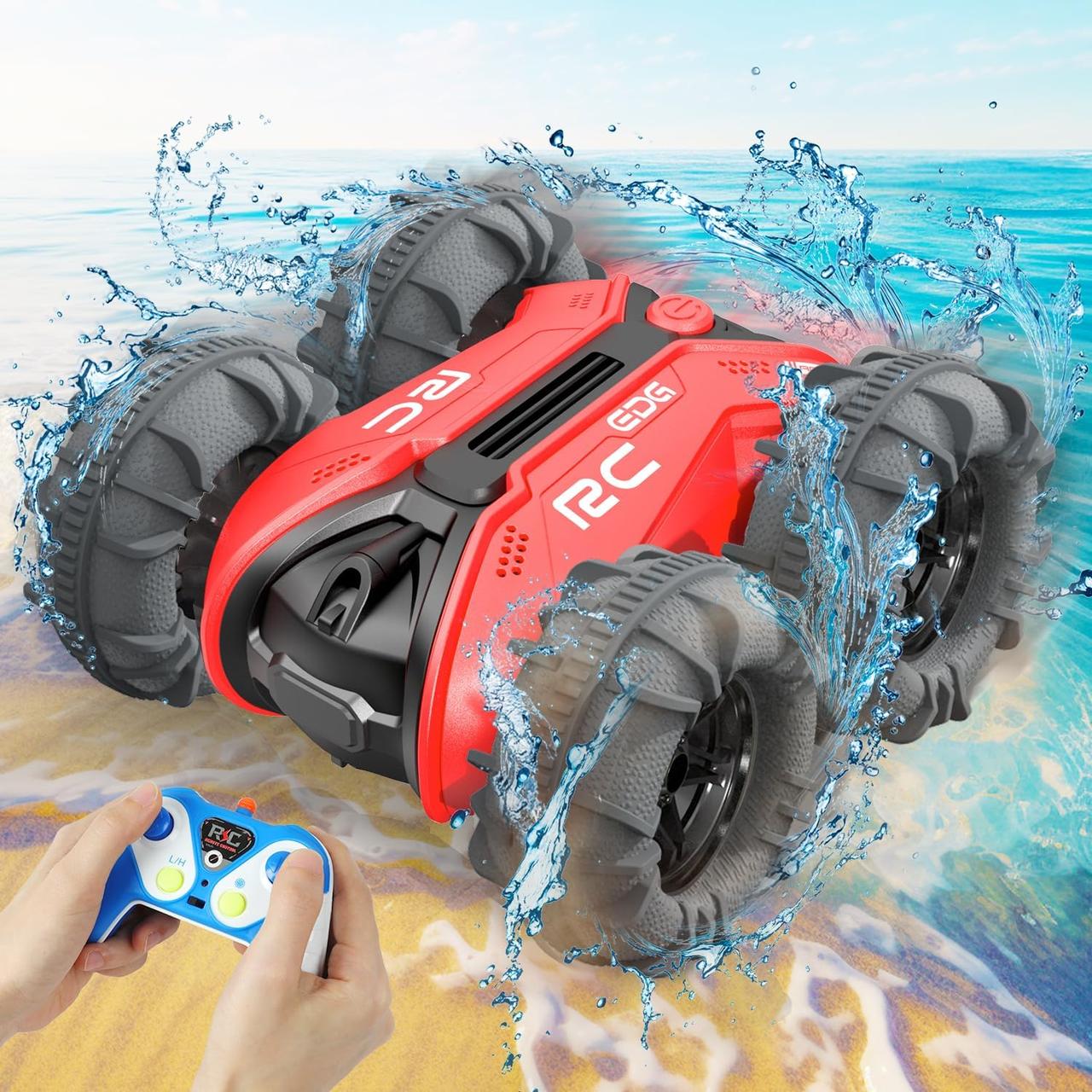 Машинка-амфібыя з дистанційним керуванням Nawerhfe. Водонепроникна, повний привід, 360°, фото 1