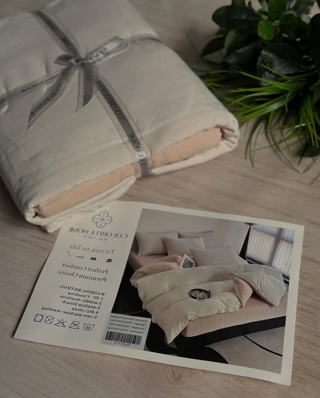 Постільна білизна літня Двоспальний муслін жатка простирадло на резинці