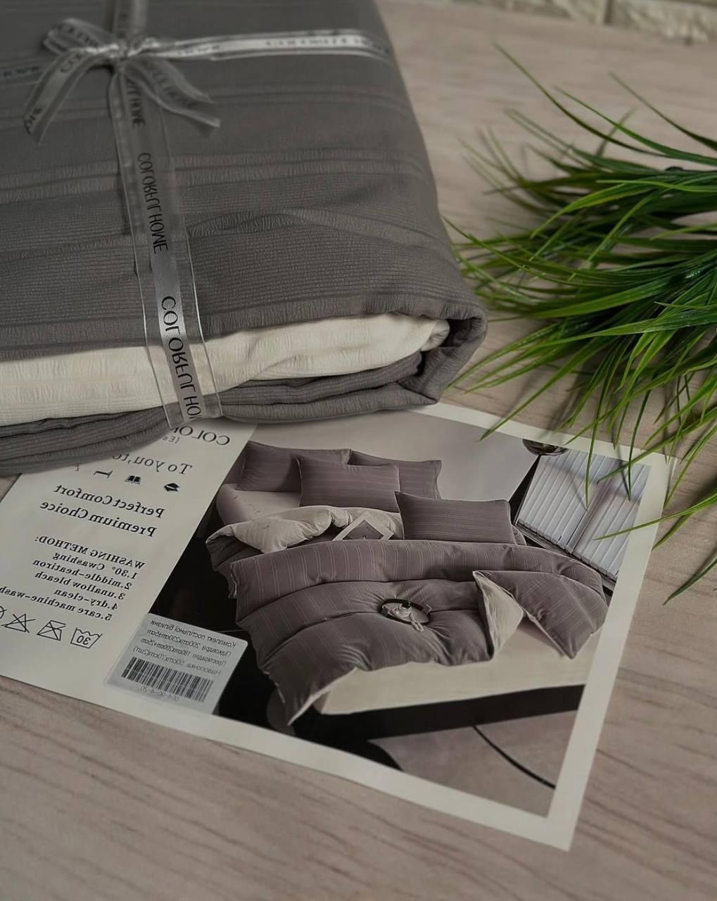 Постільна білизна літня Двоспальний муслін жатка простирадло на резинці