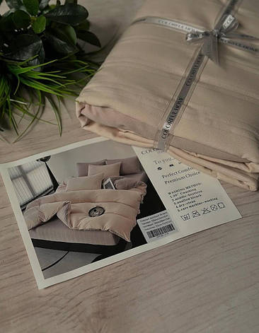 Постільна білизна літня Двоспальний муслін жатка простирадло на резинці, фото 1