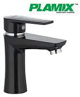 Змішувач для раковини з пластику чорний пластиковий кран для умивальника чорного кольору стильний oscarbll