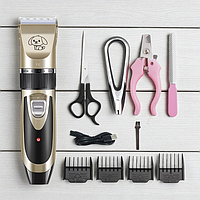 Набір для грумінгу Saeday SD-865, машинка для стрижки тварин, триммер, насадки, ножиці, догляд за вовною