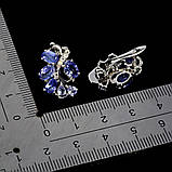 Сережки. Натуральний танзаніт. Срібло 925., фото 2