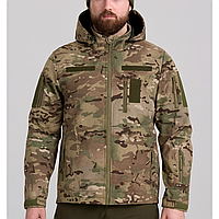 Військова куртка тактична мультикам soft shell демісезонна утеплена осіння куртка флісова