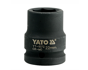 Головка торцева ударна 6-гранна YATO: квадрат 3/4", М= 22 мм, L = 50 мм YT-1072