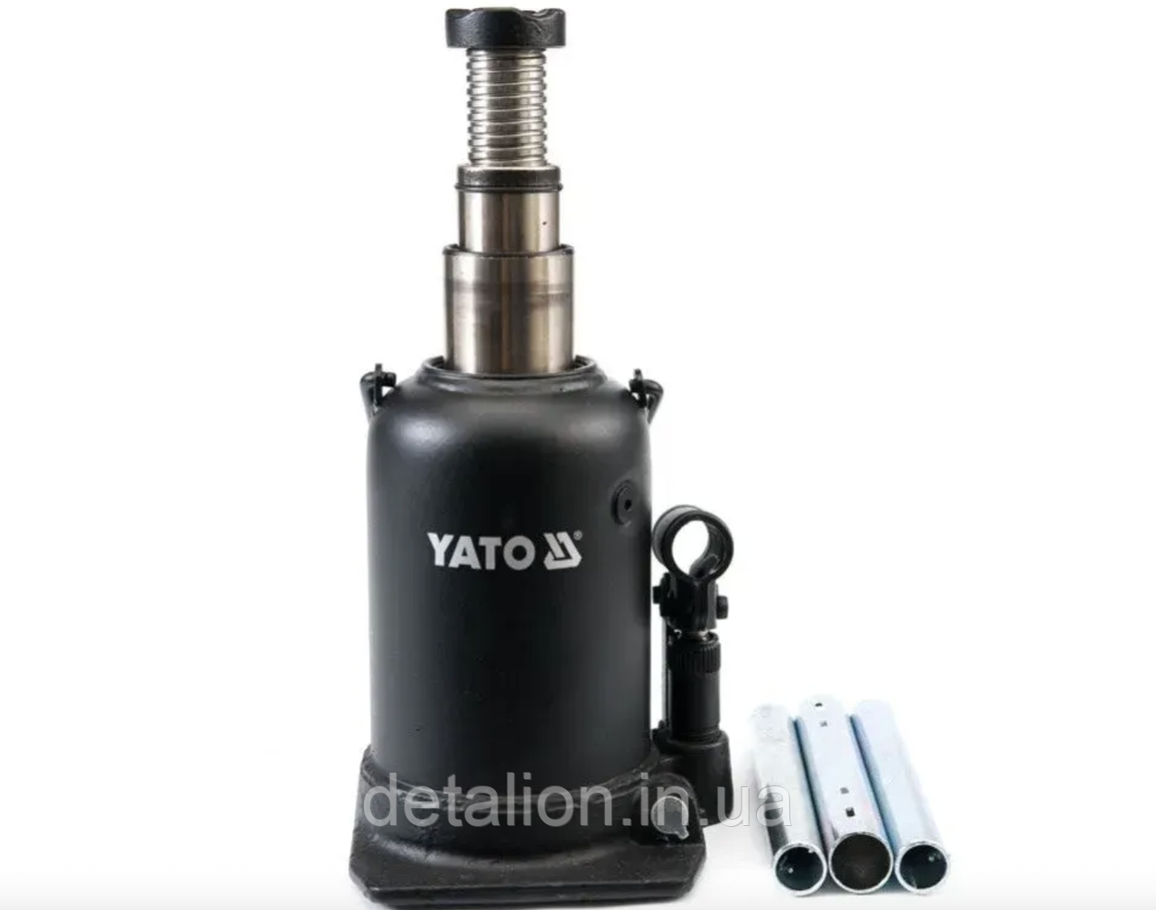 Домкрат гідравлічний стовпчик YATO: 12 т, H = 230 — 593 мм, подвійний шток YT-1715, фото 1