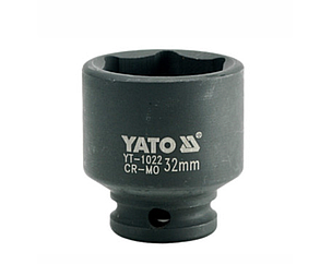 Головка торцева ударна 6-гранна YATO : квадрат 1/2", М= 32 мм, L = 48 мм YT-1022