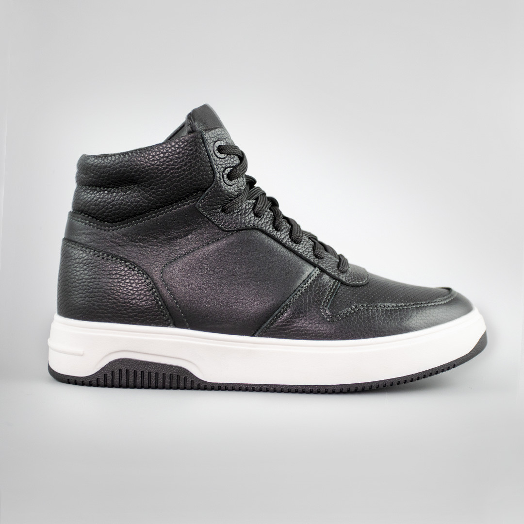 Черевики чоловічі шкіряні на хутрі 593010 Чорні, фото 1