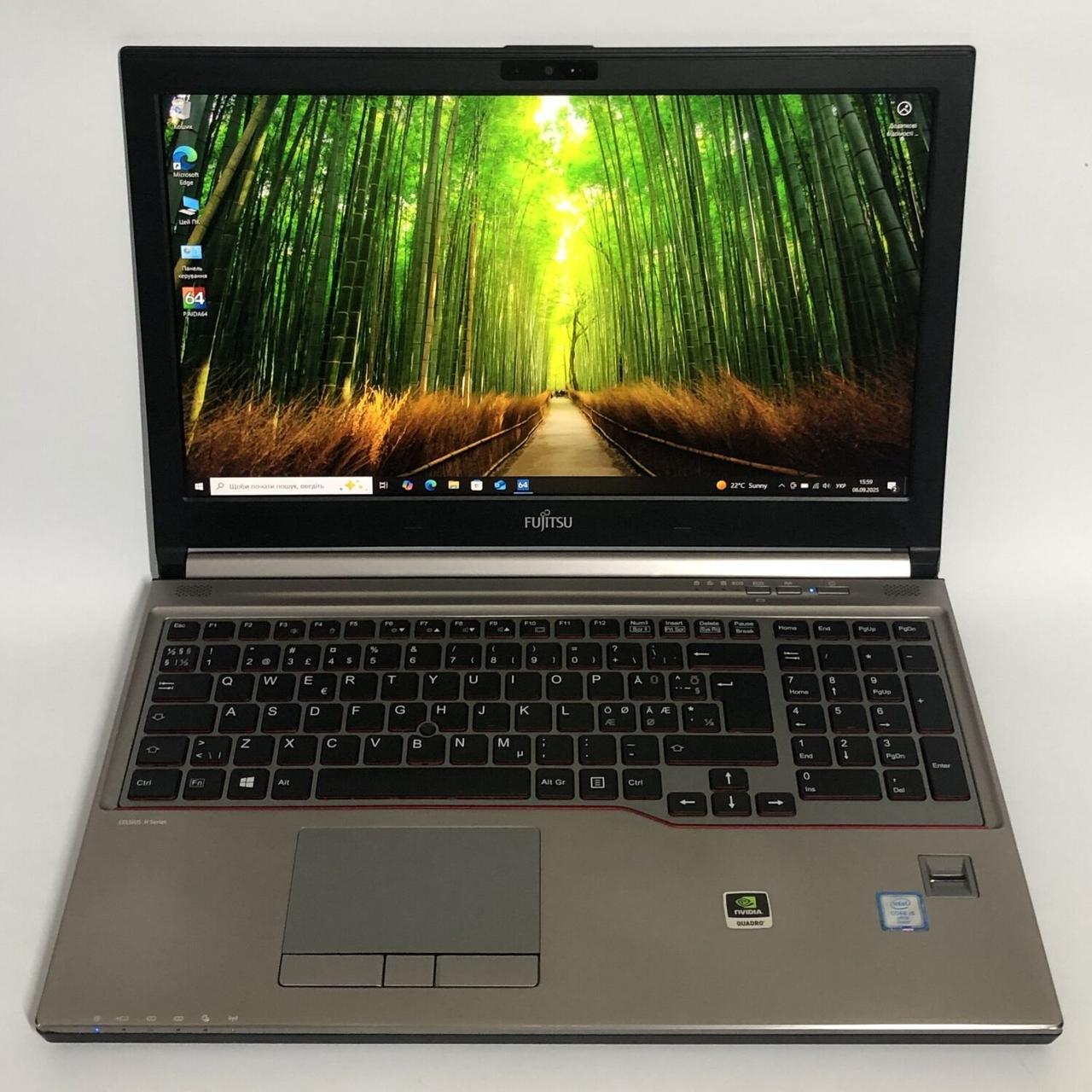 Б/в Ноутбук Fujitsu Celsius H760 15.6" 1920x1080| Core i5-6440HQ| 16 GB RAM| 256 GB SSD| Quadro M600M 2GB