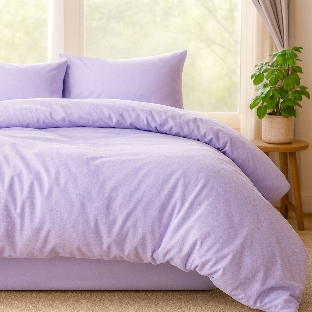 Комплект постільної білизни євро Tropical Dream IDEIA, у подарунковому пакованні лаванда, фото 1