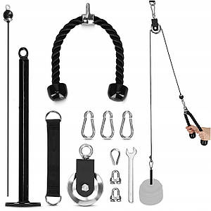 Підвісний тяговий блок 4FIZJO на вільних вагах, до 100 кг Black (P-5907739315670)