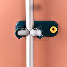 Компактний настінний універсальний тримач органайзер для швабр і щіток Зелений (205)