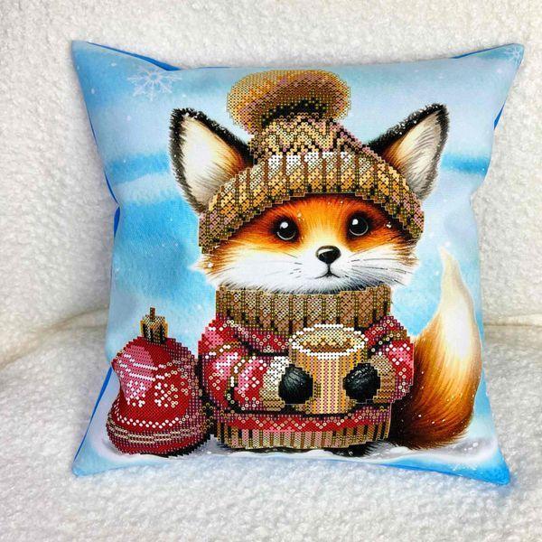 Наволочка декоративна "Лисеня з кавою" для вишивки (НД-236), фото 1