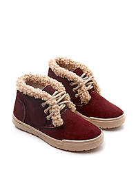 Жіночі черевики на шнурках IZABELLA марсала тедді