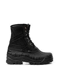 Чоловічі короткі зимові чоботи Оскар 04-3 на шнурівці чорні