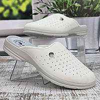 Сабо чоловічі Inblu білі еко-шкіра для медичних працівників 6005