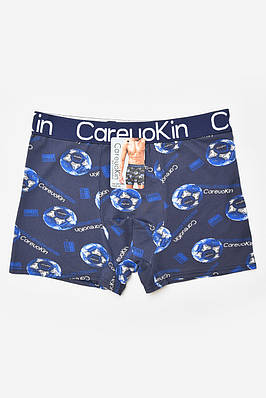 Боксери чоловічі темно-синього кольору з принтом 205918T Безкоштовна доставка