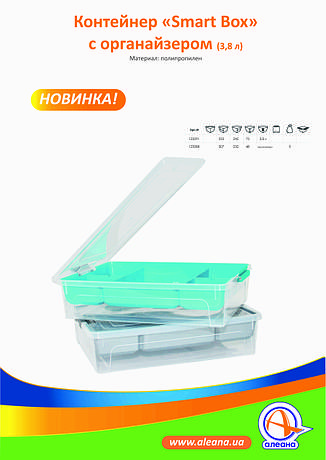 Контейнер "Smart Box" з органайзером 3,8 л Алеана, фото 4
