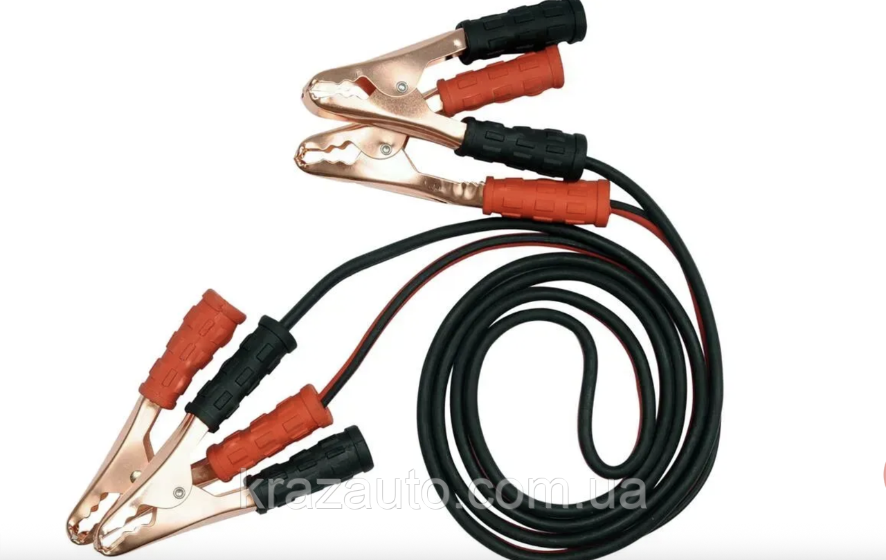 Кабелі пускові YATO до акумулятора 200 A, l = 2.5 м, 2 шт. YT-83151, фото 1