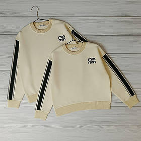 Стильний світлий утеплений світшот для дівчинки