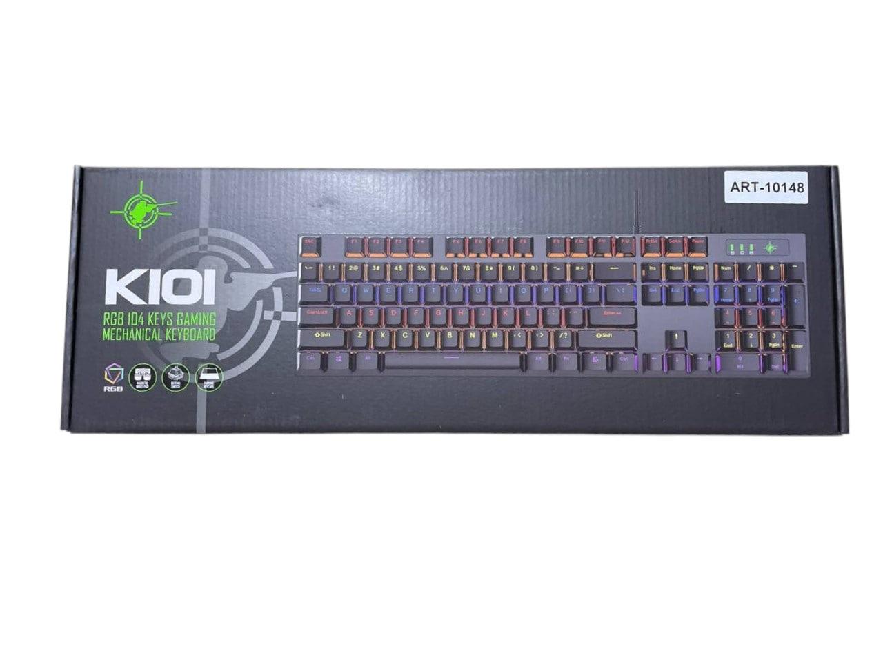 Ігрова клавіатура з підсвічуванням RGB 104 клавіш K101, фото 1