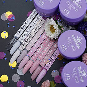 Демонстраційна палітра-віяло гелей-пластилін Solid hand gel Дизайнер 15 мл.