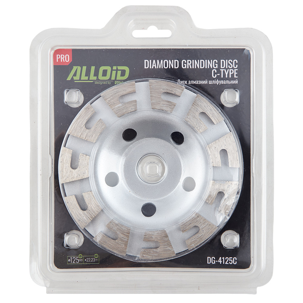 Коло алмазне торцеве шліфувальне Alloid Pro DG-4125C C-Type 125мм