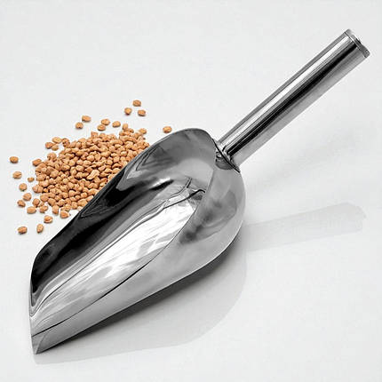 Совок для сипучих продуктів L 26,5 см (ковш 17 см) нержавіючий, фото 1