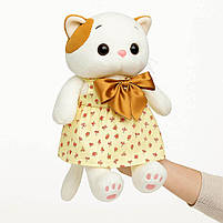 М’яка іграшка кішка Лі Лі 33 см у платті з бантом — стильна плюшева подружка, арт. 875544-99, фото 4