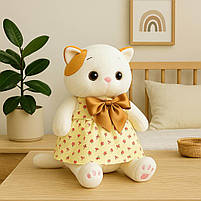 М’яка іграшка кішка Лі Лі 33 см у платті з бантом — стильна плюшева подружка, арт. 875544-99, фото 2