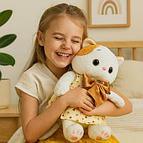 М’яка іграшка кішка Лі Лі 33 см у платті з бантом — стильна плюшева подружка, арт. 875544-99, фото 3