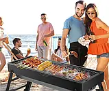 Настільний вугільний гриль портативний з ґратами для пікніка, фото 2