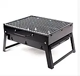 Настільний вугільний гриль портативний з ґратами для пікніка, фото 4