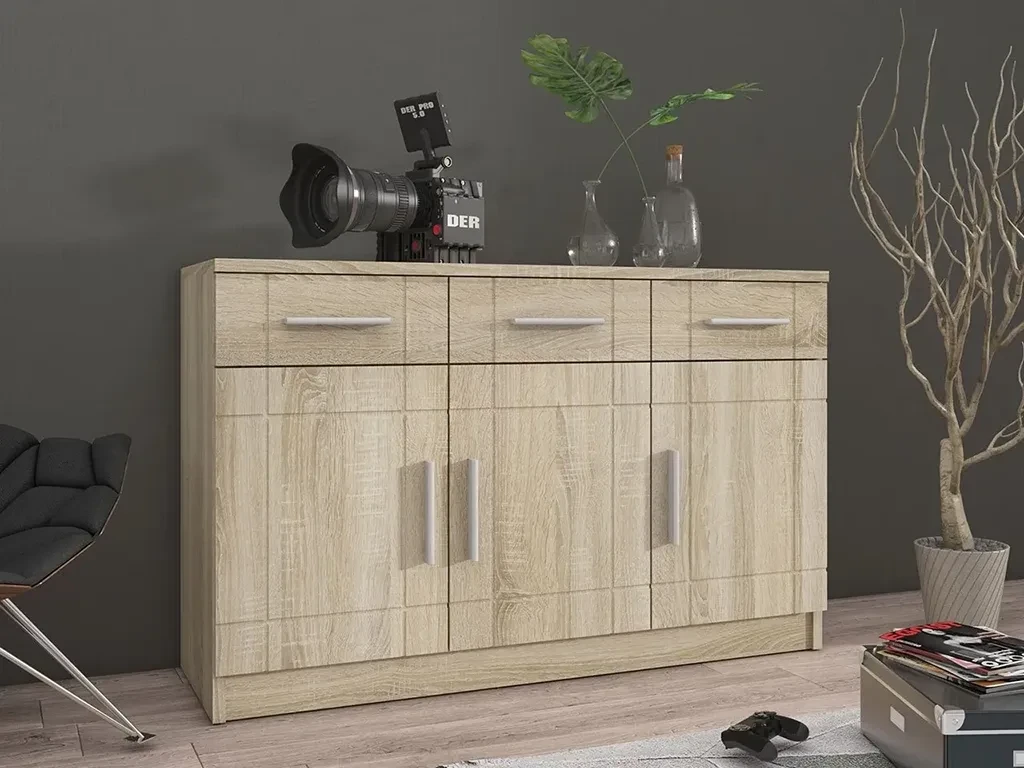 Комод для вітальні Marakuja 3F3S, дуб сонома, фото 1