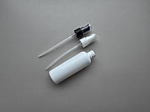 100 - 107 мл ПЕТ Круглий білий флакон тара з кремовим дозатором білим 20/410 для гелей, лосьонів, фото 4