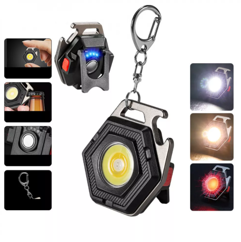 Акумуляторний LED ліхтарик, Type-C на 7 режимів роботи, фото 1