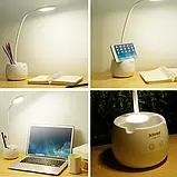 Сенсорна настільна лампа з регульованою яскравістю та акумулятором, фото 5