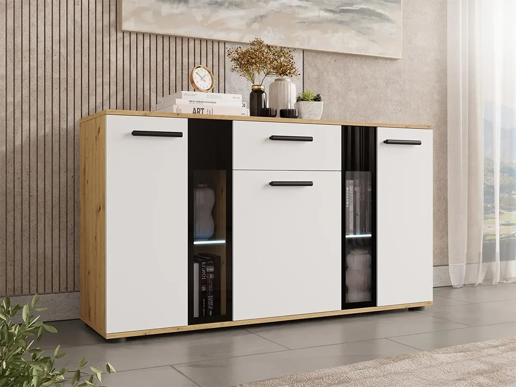 Комод Fiesta, дуб Артизан/білий, фото 1