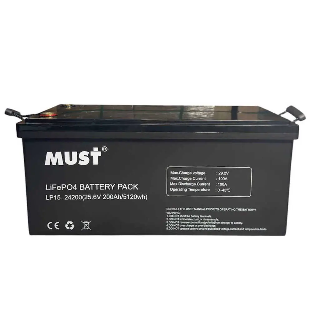 Акумуляторна батарея Must LiFePO4 LP15-24100 25,6V 100A, фото 1