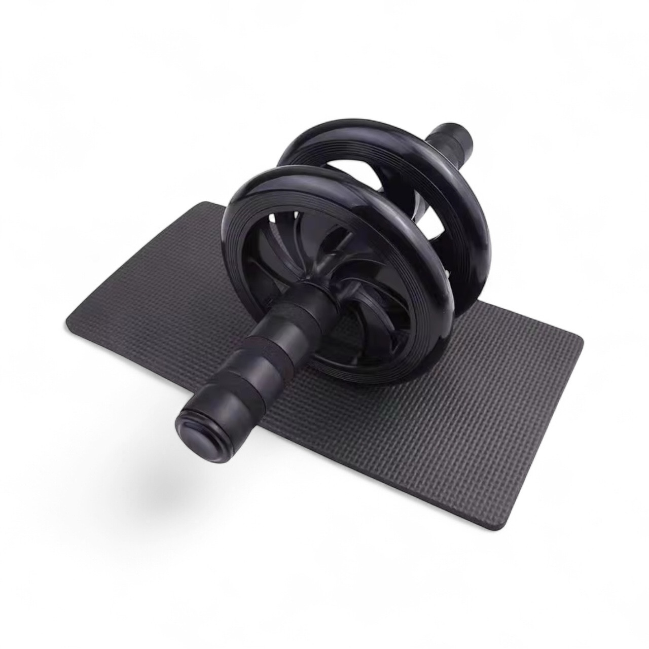 Ролик для преса AB Roller з килимком, подвійне колесо MN6 чорний