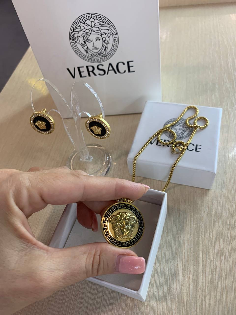 Комплект Versace в лимонному золоті, фото 1