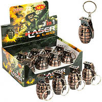 Від 12 шт. Брелок 2 в1 "Граната" лазер/фонарик 12-17 купить оптом