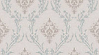 Обои метровые виниловые на флизелине Sintra Classic классика вензеля узоры структурные серебро золото на бежевом 520086