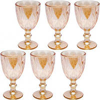 Від 6 шт. Келих із кольорового скла 200мл T0201J Золото купити дешево оптом в інтернет-магазині