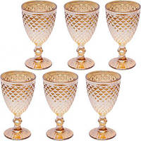 Від 6 шт. Келих із кольорового скла 200мл T0202J Золото купити дешево оптом в інтернет-магазині