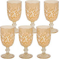 Від 6 шт. Келих із кольорового скла 300мл T20 Золото купити дешево оптом в інтернет-магазині