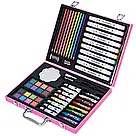 Набір для малювання дитячий з кейсом (57шт) від 4 років, Art Set, Рожевий / Набір для дитячої творчості, фото 2