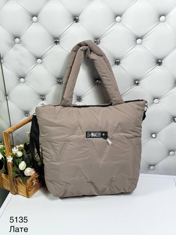 Жіноча сумка дута з плащової тканини, фото 1